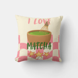 Ich liebe Matcha-Wurfkissen | Kawaii-Matcha-Kissen Kissen