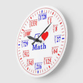 Ich Liebe Mathe, Cube Roots Wall Clock Große Wanduhr (Winkel)
