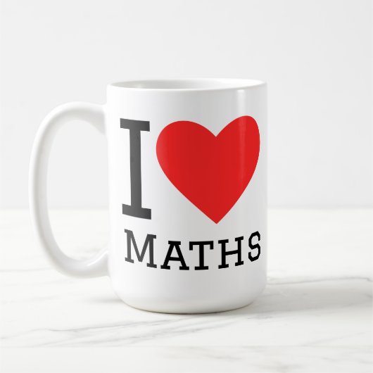 Ich liebe Mathe Kaffeetasse (Links)