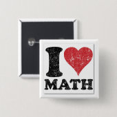 Ich liebe Mathe Pin Button (Vorne & Hinten)