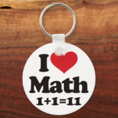 Ich Liebe Mathe! Schlüsselanhänger (Vorderseite)