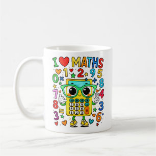 Ich liebe Mathe Süße Rechner-Tasse für Kinder Kaffeetasse