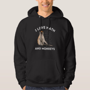 Ich liebe Mathe und Affen Affe Liebhaber Algebra L Hoodie