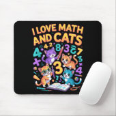 Ich liebe Mathe und Katzen Lehrer Student Mousepad (Mit Mouse)