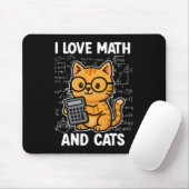 Ich liebe Mathe und Katzen Mousepad (Mit Mouse)