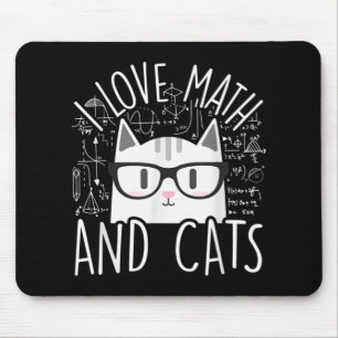 Ich Liebe Mathe und Katzen Niedliche Katze Mousepad