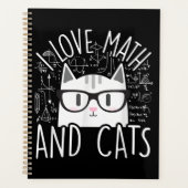 Ich Liebe Mathe und Katzen Niedliche Katze Planer (Vorderseite)