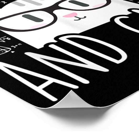 Ich Liebe Mathe und Katzen Niedliche Katze Poster (Ecke)