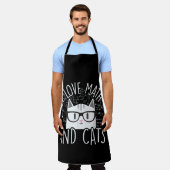 Ich Liebe Mathe und Katzen Niedliche Katze Schürze (Getragen)