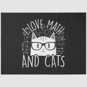 Ich Liebe Mathe und Katzen Niedliche Katze Seidenpapier