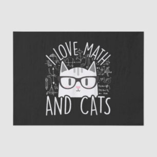 Ich Liebe Mathe und Katzen Niedliche Katze Seidenpapier