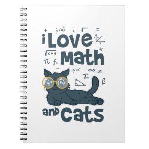 Ich liebe Mathe und Katzen Notizblock