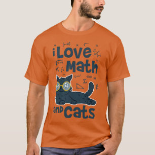 Ich Liebe Mathe und Katzen T-Shirt