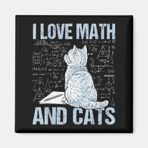 Ich liebe Mathe und Katzen Wissenschaftslehrer Sch Magnet