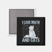 Ich liebe Mathe und Katzen Wissenschaftslehrer Sch Magnet (Vorderseite/Rückseite)