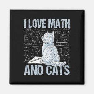 Ich liebe Mathe und Katzen Wissenschaftslehrer Sch Magnet