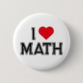 Ich liebe Mathe Vintage Retro Mathe Button (Vorderseite)