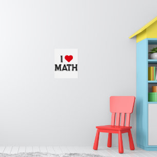 Ich liebe Mathe Vintage Retro Mathe Poster