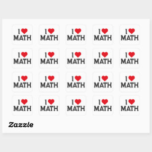 Ich liebe Mathe Vintage Retro Mathe Quadratischer Aufkleber