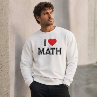 Ich liebe Mathe Vintage Retro Mathe Sweatshirt