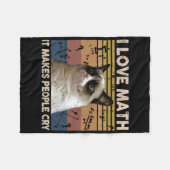 Ich Liebe Mathematik es macht Leute Cat Lover wein Fleecedecke (Vorderseite (Horizontal))