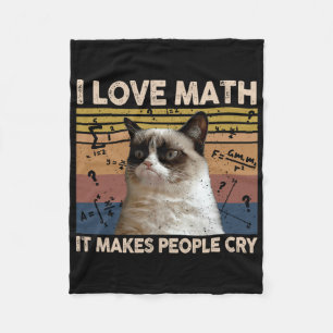 Ich Liebe Mathematik es macht Leute Cat Lover wein Fleecedecke