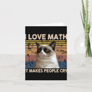 Ich Liebe Mathematik es macht Leute Cat Lover wein Karte