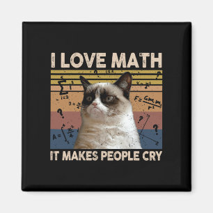 Ich Liebe Mathematik es macht Leute Cat Lover wein Magnet