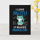 Ich Liebe Mathematik es macht Leute weinen Karte (Gelbe Blume)