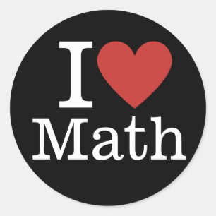 Ich ❤️ Liebe Mathematik für Studierende/Fakultät Runder Aufkleber
