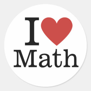 Ich ❤️ Liebe Mathematik für Studierende/Fakultät Runder Aufkleber