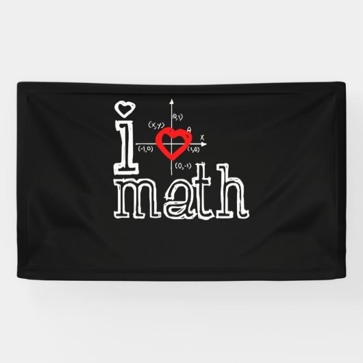 Ich Liebe Mathematik Ich habe Mathematik Banner (Horizontal)