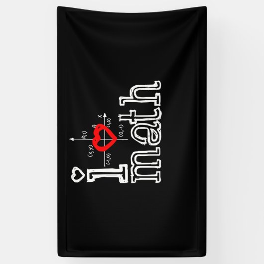 Ich Liebe Mathematik Ich habe Mathematik Banner (Vertikal)