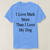 Ich Liebe Mathematik mehr als Liebe mein Hund T-Shirt (Design vorne)