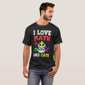 Ich Liebe Mathematik und Katzen Mathematik Algebra T-Shirt (Vorne ganz)
