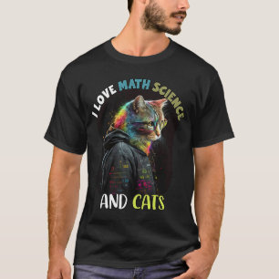 Ich Liebe Mathematik und Katzen Mathematik Nerd Te T-Shirt