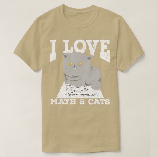 Ich Liebe Mathematik und Katzen T-Shirt (Design vorne)