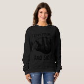 Ich Liebe Mathematik und Sloth Sweatshirt (Vorne ganz)
