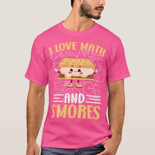 Ich Liebe Mathematik und Smores Schule Marshmallow T-Shirt (Vorderseite)