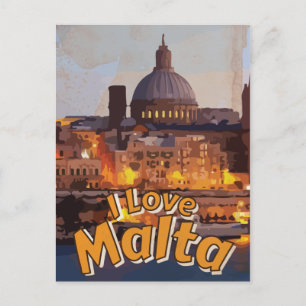 Ich liebe Matla Vintage-Reiseposter Postkarte