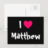 Ich liebe Matthew Postkarte (Vorne/Hinten)