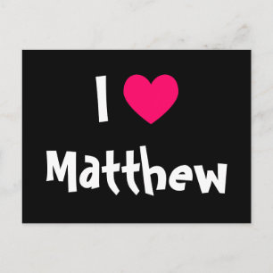 Ich liebe Matthew Postkarte