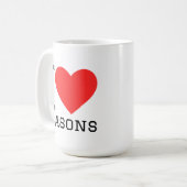 Ich liebe Maurer Kaffeetasse (Vorderseite Links)