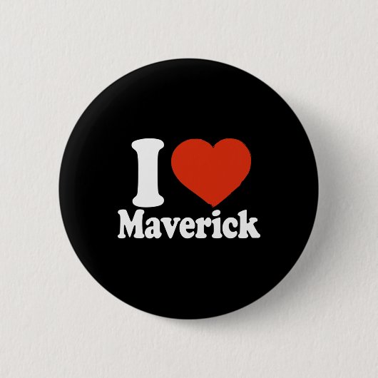 Ich liebe Maverick, ich liebe Maverick, rotes Herz Button (Vorderseite)