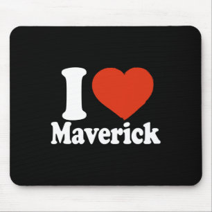 Ich liebe Maverick, ich liebe Maverick, rotes Herz Mousepad