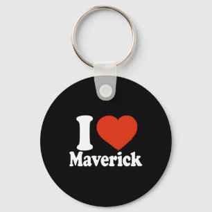 Ich liebe Maverick, ich liebe Maverick, rotes Herz Schlüsselanhänger