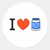 Ich Liebe Mayo! Runder Aufkleber (Vorderseite)