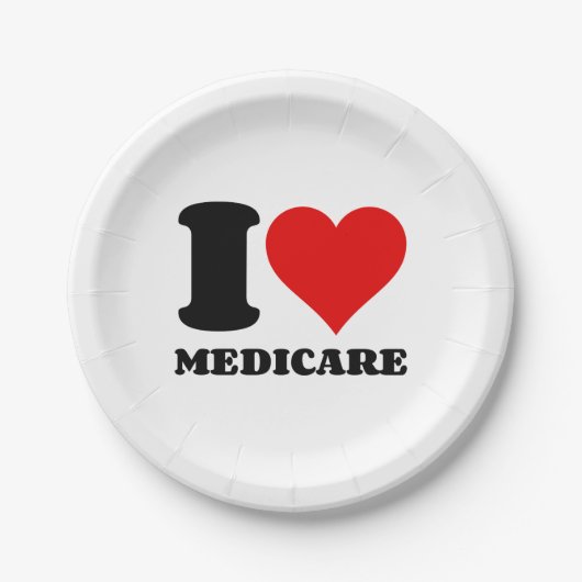 ICH LIEBE MEDICARE PAPPTELLER (Vorderseite)