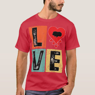 Ich liebe Meerschweinchen Tierliebhaber Valentinst T-Shirt