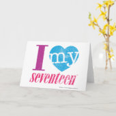 Ich Liebe mein 17 Aqua Karte (Gelbe Blume)